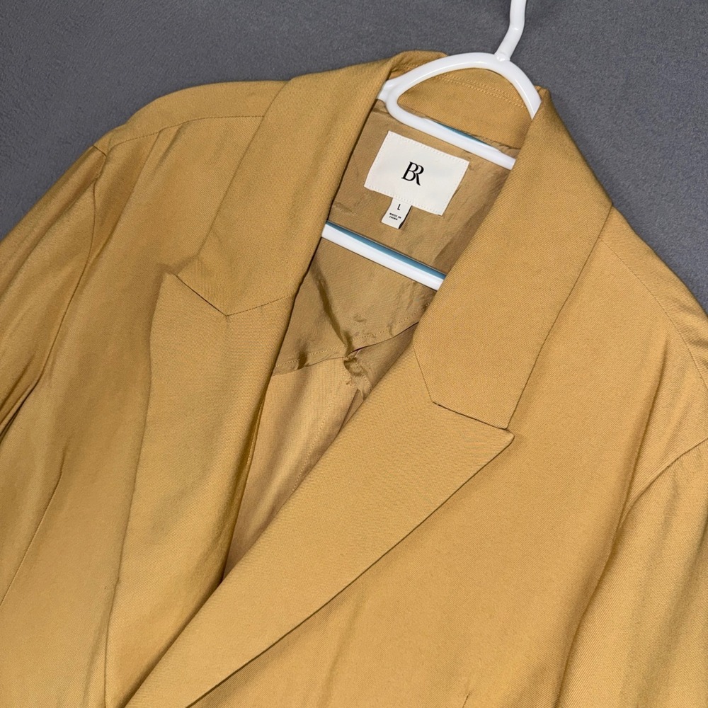 Banana Republic Blazer Womens Large Brown Long Notched Lapel Jacket Dress